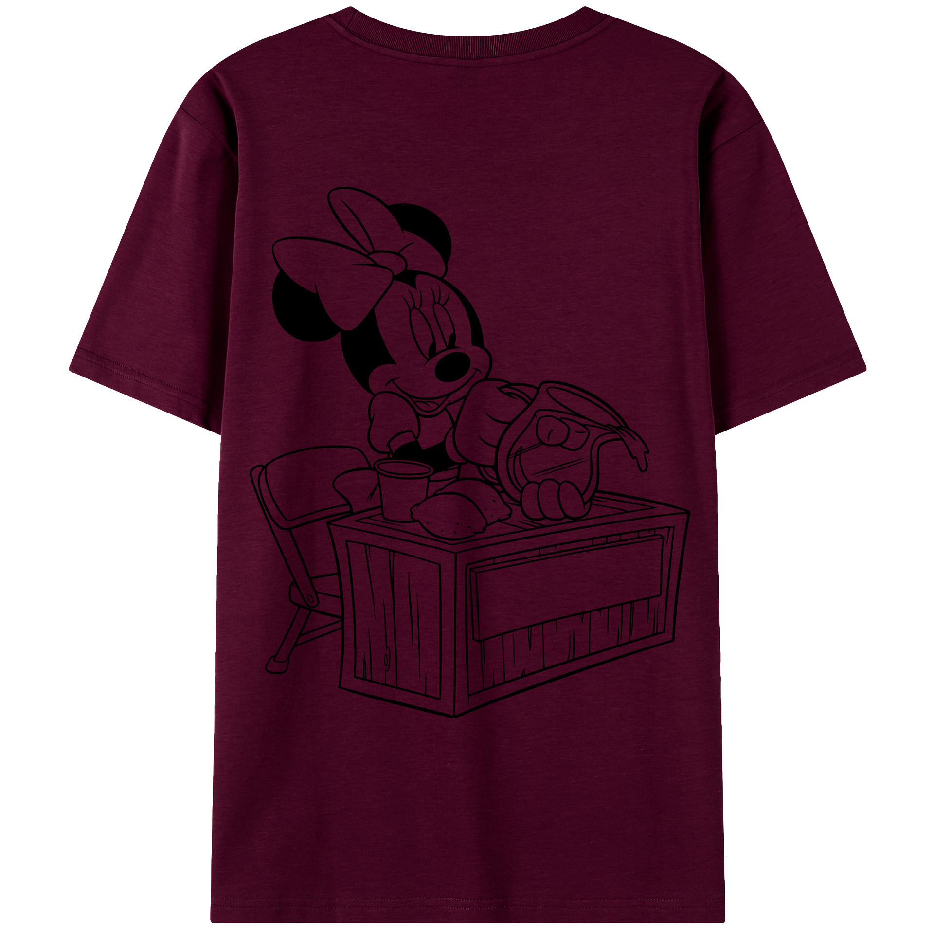 （画像用） ミッキーマウス Mickey Mouse レディース半袖Tシャツ(バックプリント)